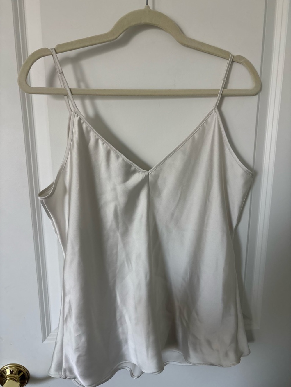 H&M White Satin V-neck Camisole XL - Picture 2 of 5